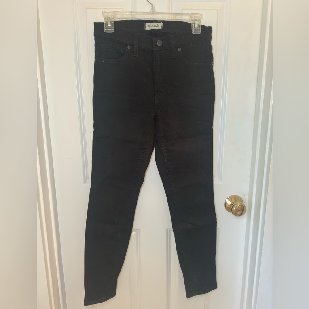 Madewell High Wasted Black Skinny Jeans Size 28